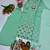 Green silk blend embroidered palazzo set