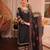 Black crepe embroidered salwar kameez