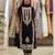 Black faux georgette embroidered kurta set