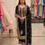 Black faux georgette embroidered kurta set