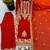 Orange faux georgette embroidered kurta set