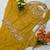 Yellow silk blend embroidered palazzo set