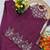 Plum silk blend embroidered palazzo set