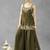Olive silk blend embroidered palazzo set