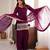 Plum silk blend embroidered farshi salwar set