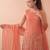 Women's Beautiful Embroidery Work French Crepe Fabric Straight Kurta Sharara and Dupatta Set