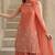 Women's Beautiful Embroidery Work French Crepe Fabric Straight Kurta Sharara and Dupatta Set