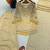 Beige silk blend lace palazzo set