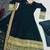 Black faux georgette embroidered flared gown set