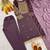 Purple silk blend embroidered kurta set