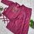 Pink silk blend embroidered palazzo set