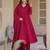 Wine silk blend embroidered anarkali set