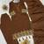 Brown rayon embroidered palazzo set