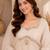White silk blend embroidered palazzo set