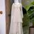 White silk blend embroidered palazzo set