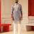 Purple v_neck embroidered kurta for men sort kurta