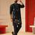 Navy blue embroidered kurta for men sort kurta