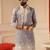 Purple v_neck embroidered kurta for men sort kurta