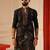 Black v_neck embroiderd kurta for men sort kurta