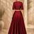 Maroon Silk Blend Plain Crop Top Lehengas