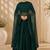 Green Silk Blend Embroidered Crop Top Lehengas