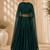 Green Silk Blend Embroidered Crop Top Lehengas