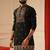 Black daman embroiderd kurta for men sort kurta