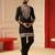 Black v_neck embroiderd kurta for men sort kurta