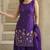 Women's Beautiful Embroidery Work French Crepe Fabric Straight Kurta Sharara and Dupatta Set