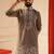 Grey color embroiderd kurta for men