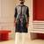 Navy blue embroidered kurta for men | premium sort kurta