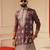 Pastel wine embroidered kurta for men sort kurta