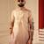 Chocolate shaded embroidered kurta for men sort kurta