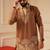 Tan v_neck kurta for men sort kurta
