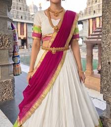 Zari Border Lehenga Choli with Dupatta for Festive Wear