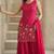 Women's Beautiful Embroidery Work French Crepe Fabric Straight Kurta Sharara and Dupatta Set