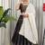 Black Navratri Special Chaniya Choli with Off-White Dupatta