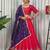 Pink Navratri Special Embroidered Lehenga Choli with Purple Dupatta