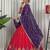 Pink Navratri Special Embroidered Lehenga Choli with Purple Dupatta