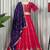 Pink Navratri Special Embroidered Lehenga Choli with Purple Dupatta