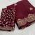 Maroon Color Embroidery all over Star Georgette Saree