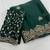 Dark Green Color Embroidery all over Star Georgette Saree