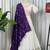 White Navratri Special Embroidered Lehenga Choli with Purple Dupatta