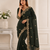 Mahendi Color Embroidery all over Star Georgette Saree