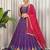 Royal Purple Navratri Lehenga Choli with Pink Dupatta