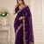 Purple Color Embroidery all over Star Georgette Saree