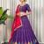 Royal Purple Navratri Lehenga Choli with Pink Dupatta