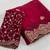 Red Color Embroidery all over Star Georgette Saree