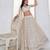 Off White Net sequin embroidered lehenga set with choli and Dupatta
