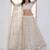 Off White Net sequin embroidered lehenga set with choli and Dupatta